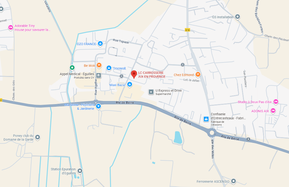 Vue aerienne de l'atelier